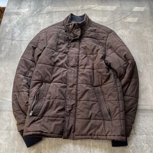 Bob Timberlake Men Brown Puffer Jacket Size M Y2K Winter Puffy